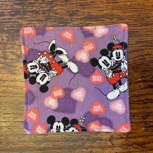 Disney Valentine’s Day Coasters | Valentine’s Day Decorations | Mickey Mouse Valentines