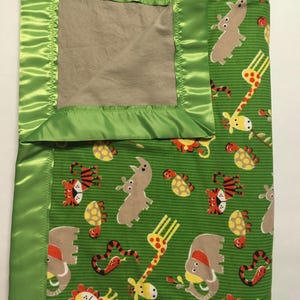 Jungle Animals Flannel Baby Blanket
