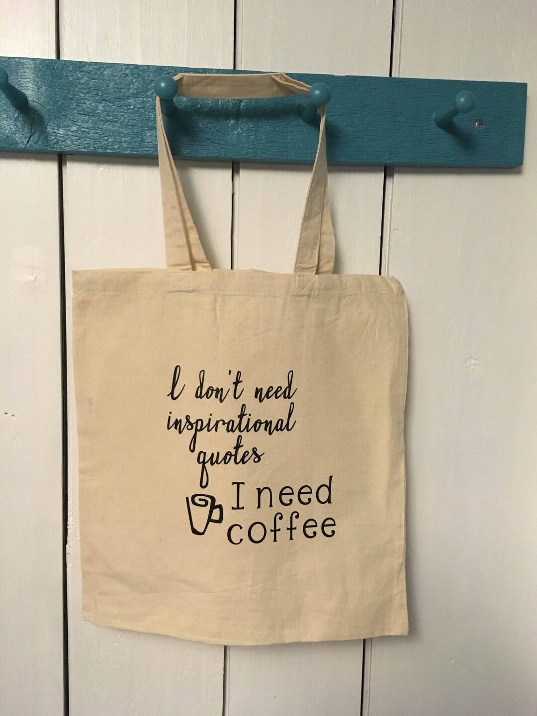 Funny Coffee Tote Bag - 'A Day Without Coffee Is Like... Just Kidding, I Have No Idea' Canvas Shopping Bag