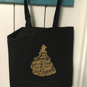 Belle Tote Bag, Beauty and the Beast tote bag, Disney tote bag, Belle purse, Belle bag, Disney bag