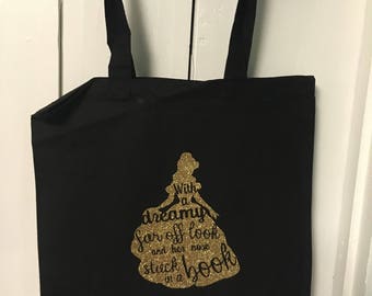Belle Tote Bag, Beauty and the Beast tote bag, Disney tote bag, Belle purse, Belle bag, Disney bag