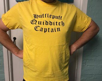 Hufflepuff Quidditch Captain T Shirt, Hufflepuff shirt, Harry Potter clothes, Harry Potter shirt, quidditch shirt, Hufflepuff clothes