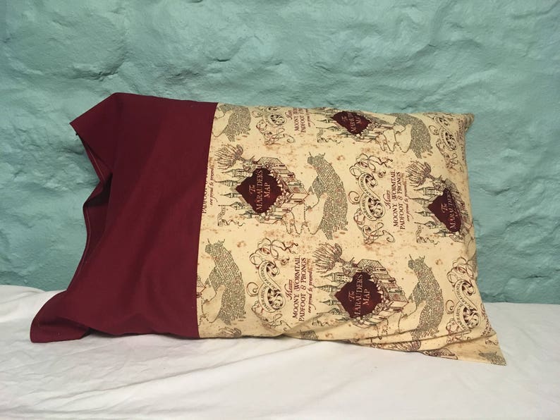 Marauder/'s Map Pillowcase Harry Potter inspired Pillowcase Harry Potter bedding
