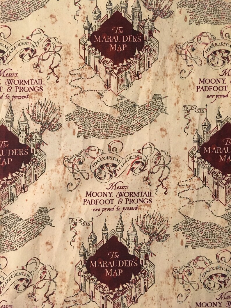 Marauder/'s Map Pillowcase Harry Potter inspired Pillowcase Harry Potter bedding