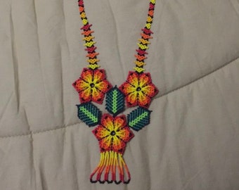 Hand made beaded necklace from Mexico