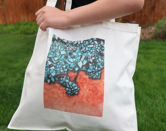 Adobe Succulent Tote Bag