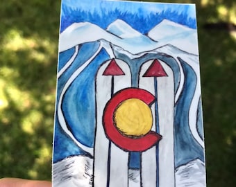 Colorado ski stickers