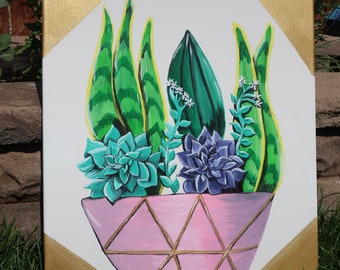 Succulents in a  Pot Painting