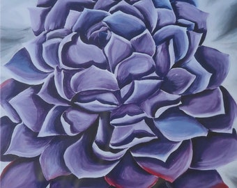 Purple Succulent Print