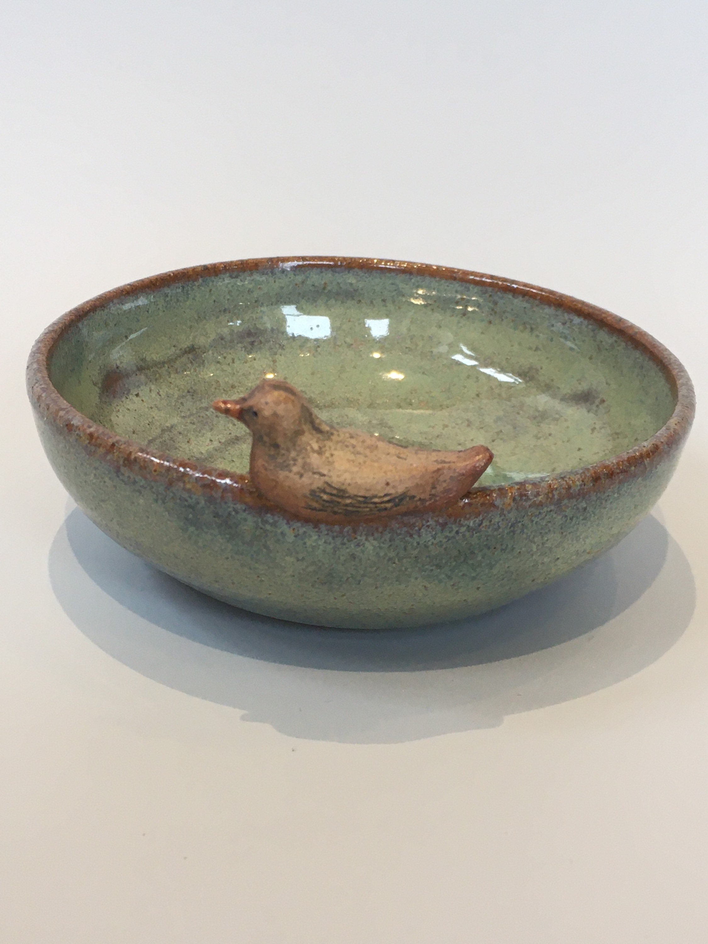 Handmade pottery duck trinket dish Etsy