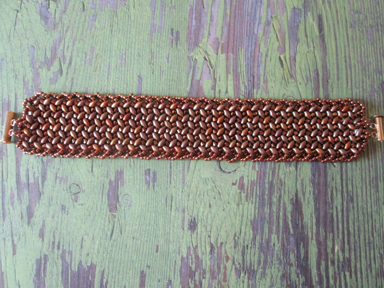 Handmade Matte Gold Shiny Gold Multi Color Neutral Bead Woven Etsy