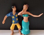 Lilo Stitch jiggling bobbling girl female hula dancer collector toy, hula dancer cake topper, McDonalds toy, smoke free