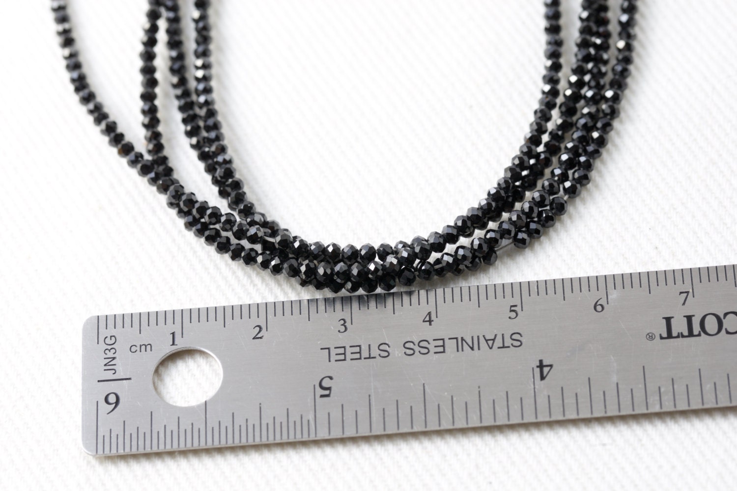 Black Spinel Tiny 1.5mm beads look like black diamonds natural | Etsy