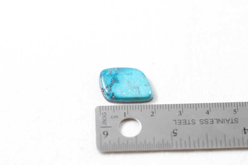 Indian Mountain turquoise Cabochon natural thin backing blue Etsy