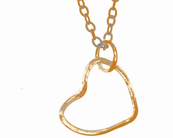 Copper Penny "Heart" Pendant Necklace