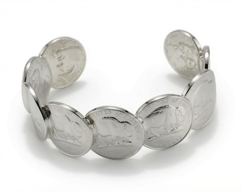 Never-Broke Nickle Bracelet - Hand Made / Real Nickels