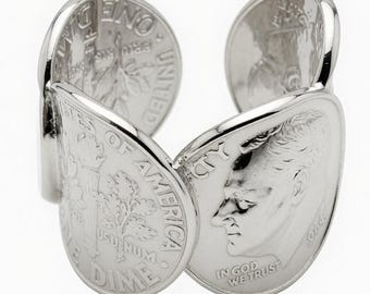1 Dozen Adjustable Knuckle Buster Dime Rings Wholesale Lot