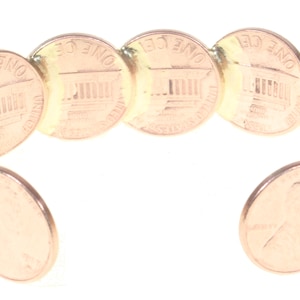 Bracelet penny en cuivre véritable et original depuis 1975 Never-Broke® - livraison gratuite - pennies en cuivre soudés dates personnalisées disponibles 1960-1982 image 3