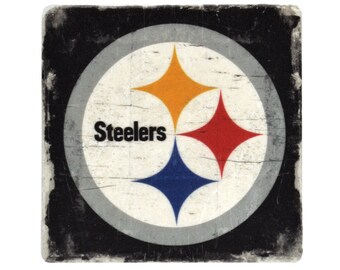 Steelers Coaster, Pittsburgh Football Tile, Housewarming Gift, Home Living Decor, Man Cave Gift, New Home Gift, Dad Gift, Pittsburgh Team