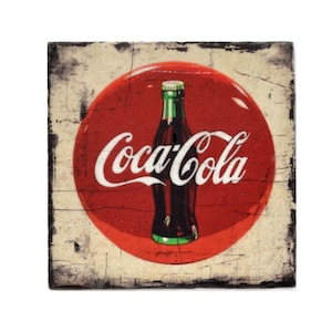 Set mit 4 Coca-Cola Drink Coke Bierdeckel Untersetzer Coaster USA Stained Glass 