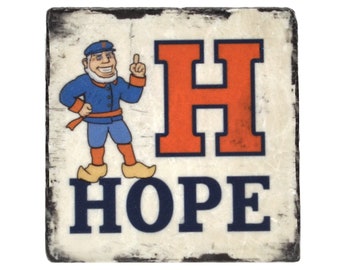 Hope College Coaster, Flying Dutchmen Tile, Holland Michigan Graduate, Home And Living, Barware Accessory, Man Cave Decor, Housewarming Gift