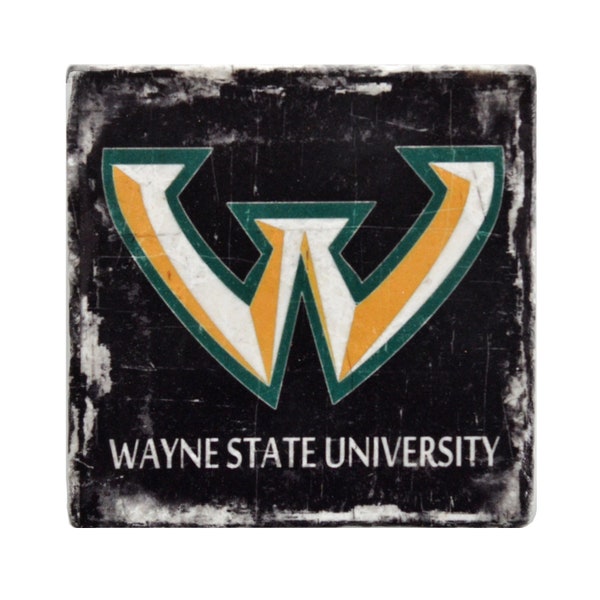 Wayne State, Marble Coasters, Detroit Michigan, Gift For Mom, Gift For Dad, Gift For Her, College Dorm Decor, Gift For Him, Hostess Gift