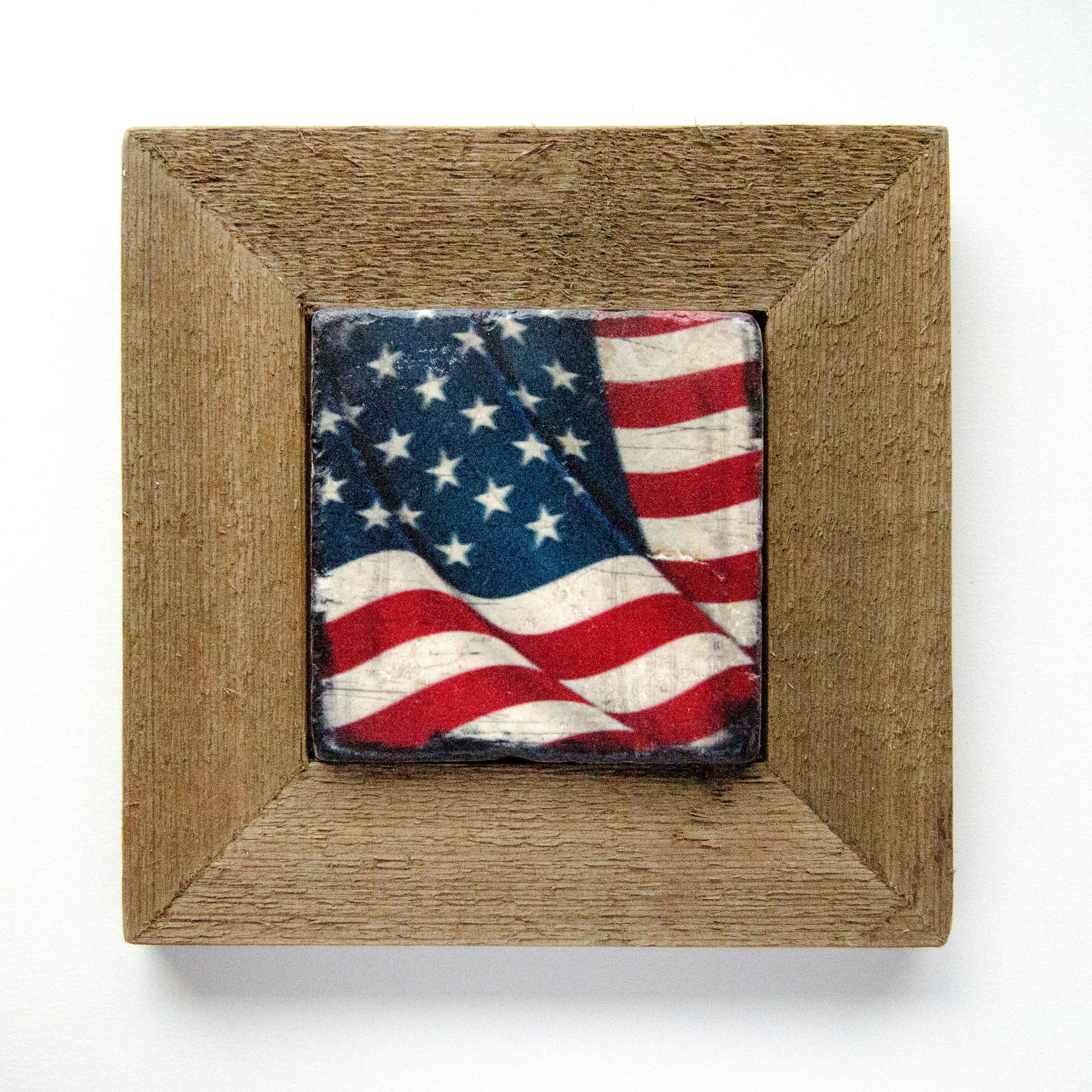 American Flag Coaster Wood Frames Americana 50