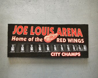 Joe Louis Arena, Detroit Magnet, Red Wings Magnet, Gift For Her, Gift For Dad, Man Cave Decor, Housewarming Gift, Coworker Gift, Cottagecore