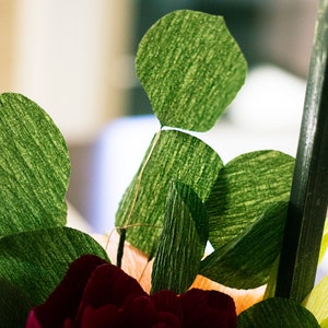Crepe Paper Greenery Stems, Bouquet Filler / Add-on For Any Flower or Standalone Arrangement