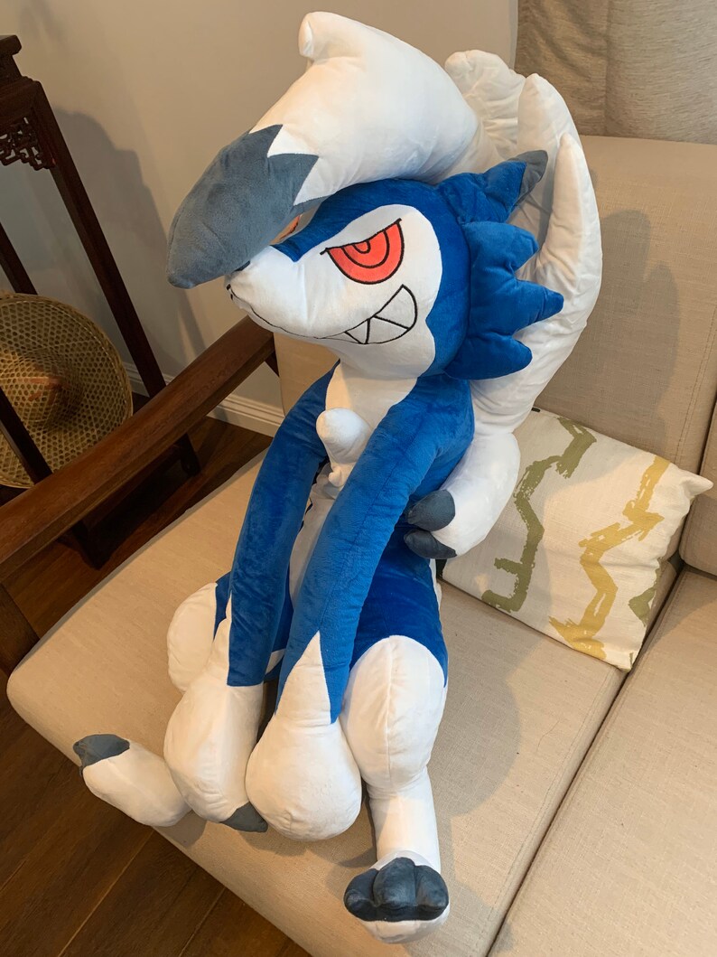 Midnight Lycanroc Shiny Custom Plush 30 Etsy