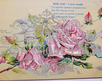Carte postale vintage de fleur, fichier numérique, carte postale, antique, graphique, fleurs, voyage, fleur, floral, violet, antique