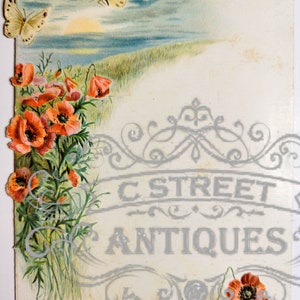 Flower Vintage Post Card, Digital file, postcard, antique, graphic, flowers, travel, flower, floral, violet, antique