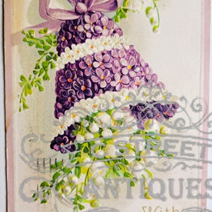 Beste wensen Vintage Postkaart, digitaal bestand, ansichtkaart, antiek, grafisch, bloemen, reizen, bloemen, beste wensen, antiek
