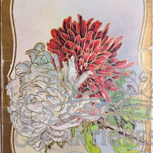 Flower Vintage Post Card, Digital file, postcard, antique, graphic, flowers, travel, flower, floral, violet, antique