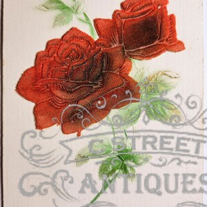 Flower Vintage Post Card, Digital file, postcard, antique, graphic, flowers, travel, flower, floral, violet, antique