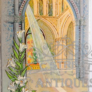 Ostern Vintage Postkarte, digitale Datei, Postkarte, antik, Grafik, Urlaub, Design, Blume, Blumen, Frühling, Ei, Hase, Ostern, antik