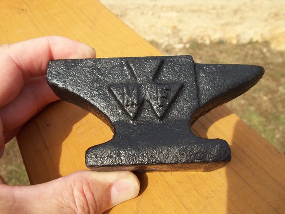 Cast Iron MASSEY FERGUSON MF Mini Anvil Logo on Side Tractor Farm Anvil 