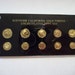 Souvenir California Gold Tokens Uncirculated Type Set! 10 Tokens In Case California Gold Rush Fractional Tokens Gift Shop Souvenir 