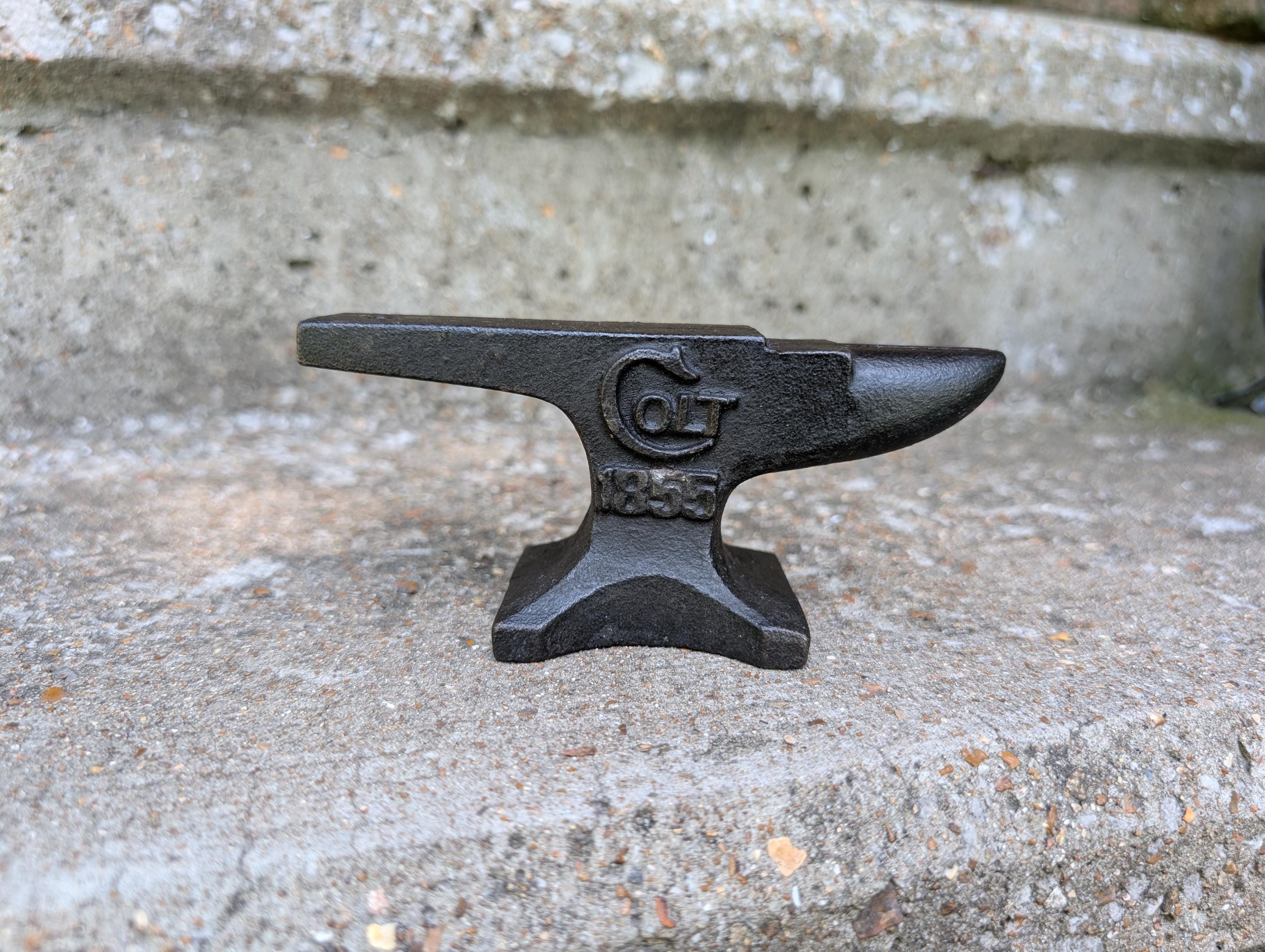 Cast Iron COLT 1855 Mini Anvil Salesman Sample Blacksmith Tool