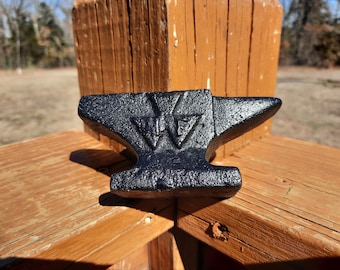 Cast Iron MASSEY FERGUSON MF Mini Anvil Logo On Side Tractor Farm Anvil