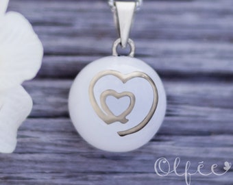 Pregnancy necklace - Harmony ball - Musical necklace - Mom-to-be - Pregnancy - Baby - Babyshower - Heart - Hearts - Maternity - Bump