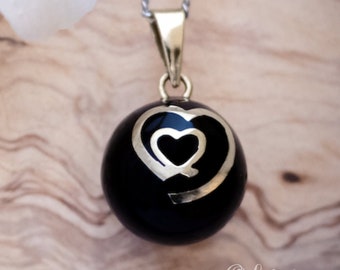 Pregnancy necklace - Harmony ball - Musical necklace - Mom-to-be - Pregnancy - Baby - Babyshower - Heart - Hearts - Maternity - Bump