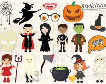 Halloween clipart / Halloween Images / Halloween Scrapbook Kit - Scrapbooking embellishment - Instant Download