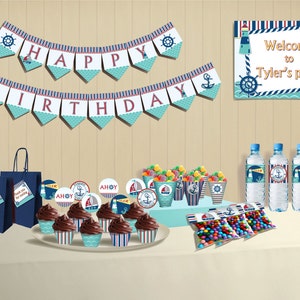 Nautical  Birthday Party Theme – DIY Printable Package - Personalized
