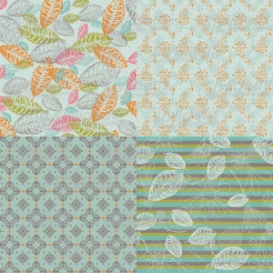 Flowers Pattern Digital Paper Pack - Floral Printable Paper ...