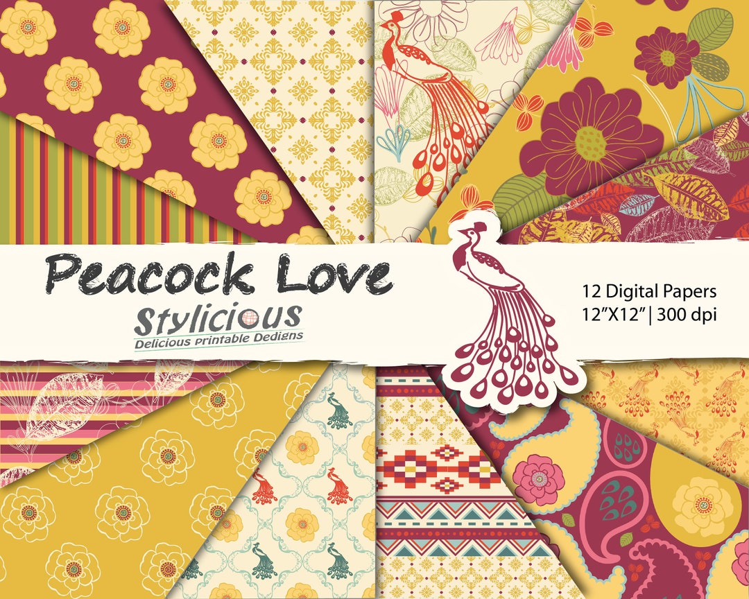 Floral Pattern Digital Paper Pack - Flower Printable Paper ...