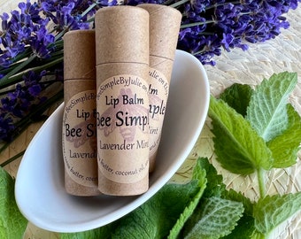 Lip Balm, Lavender Mint, 60th Birthday Gift for Women