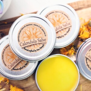 Handcrafted Calendula Salve: Organic Olive Oil, Oregon Beeswax