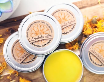 Organic Calendula Salve | Handcrafted Healing Balm for Sensitive Skin
