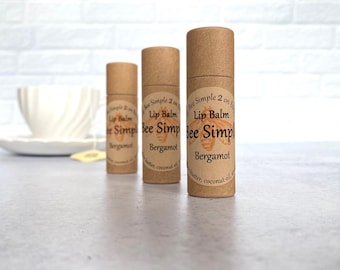 Bergamot All Natural Lip Balm: Plastic Free Cardboard Tube